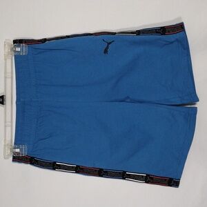 NWT Puma Big Boys Mykonos Blue Athletic Shorts Size Medium